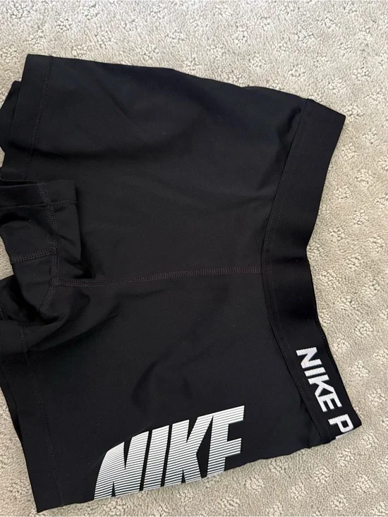 Nike Black Performance Logo Shorts with White Accent