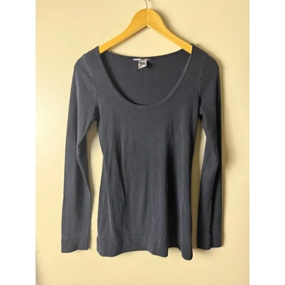 Vintage Hard Tail Forever Long Sleeve Top Womens M Black USA Y2K Earthy Gorpcore