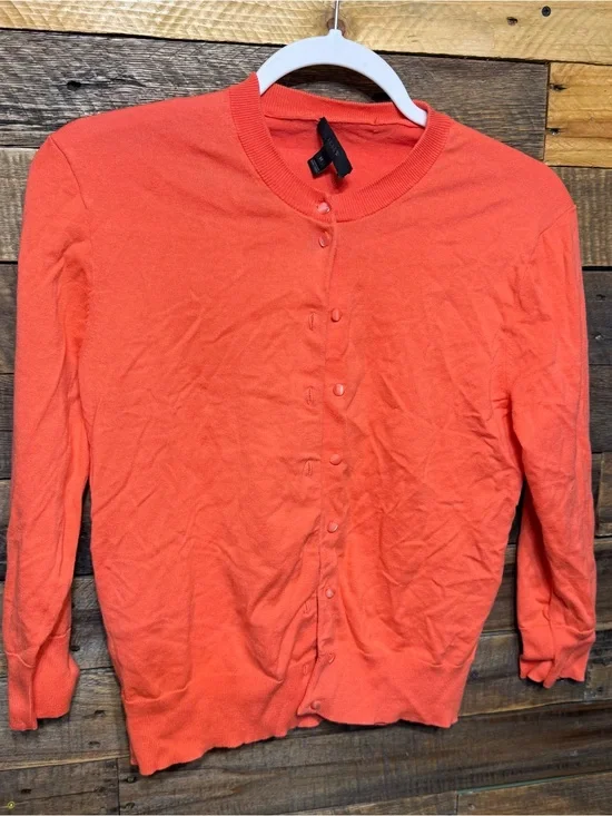 J Crew Womens Medium Coral Jackie Cardigan Soft Stretch