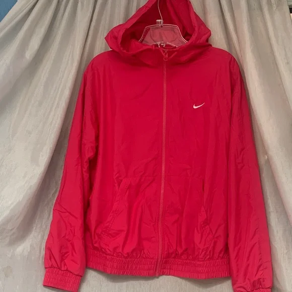 Nike Hot Pink Hooded Windbreaker Jacket
