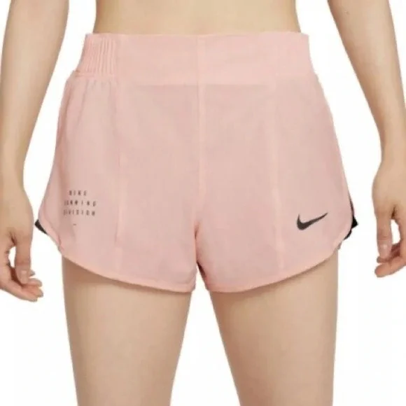 Nike Womens XL Dri Fit Run Division Tempo Luxe Shorts Dd5328-864 Pink/Black