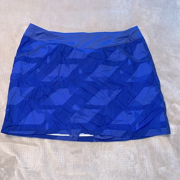 Nike Golf Blue Geometric Skort | Size Large| Built-in Shorts