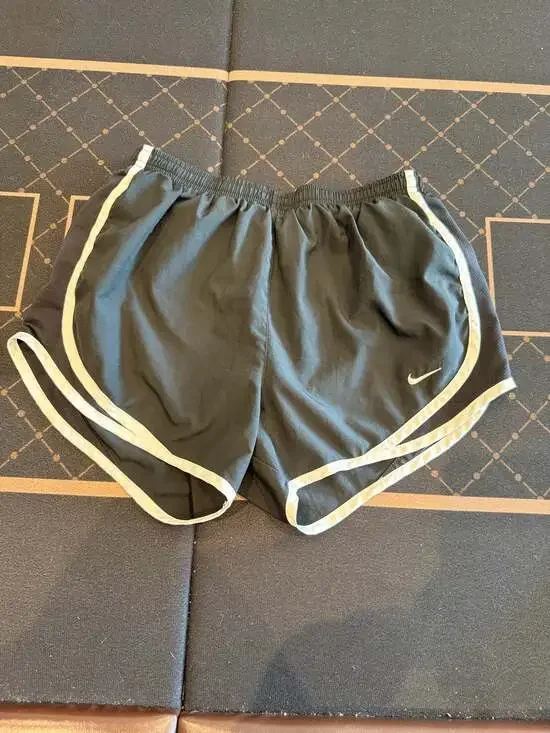 Nike Women's Tempo Dri-FIT Running Shorts, Black with White Trim, Size Small