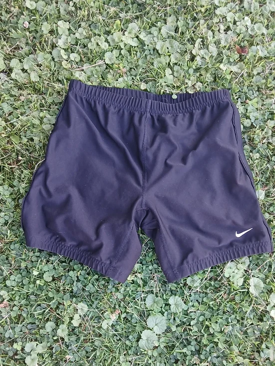 Nike Black Shorts with White Swoosh Size Small