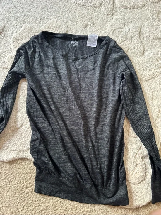 Nike Long Sleeve Dri-FIT Top - Heather Charcoal