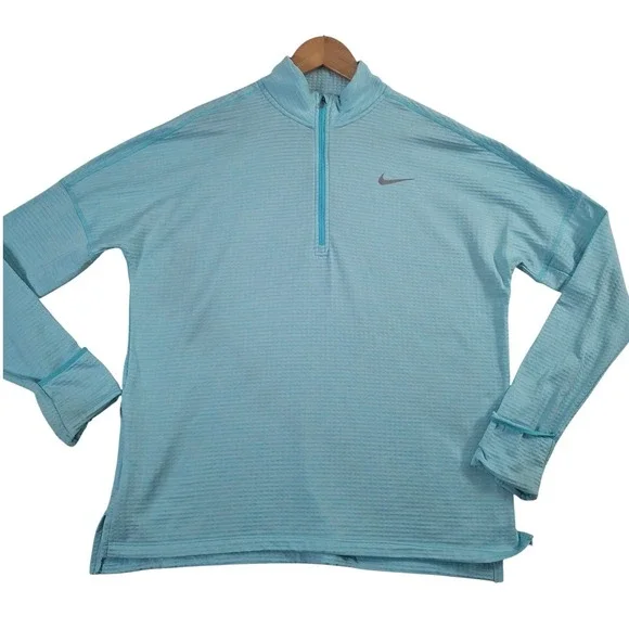 Nike Running Dri-FIT Element Half Zip Pullover Blue Womens Large