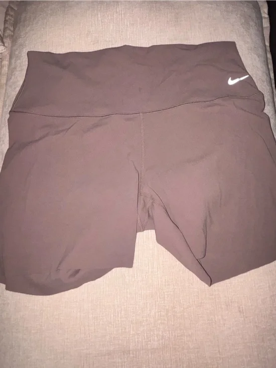 Nike Women's High-Waist Athletic Shorts in Purple/Brown