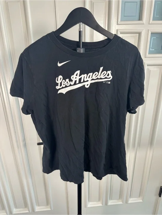 Nike Black Los Angeles Dodgers Justin Turner Script Short Sleeve Tee