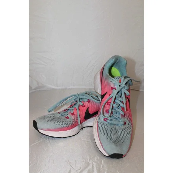 Nike Air Zoom Pegasus Women Running Shoes Teal‎ Pink Black Size 8.5
