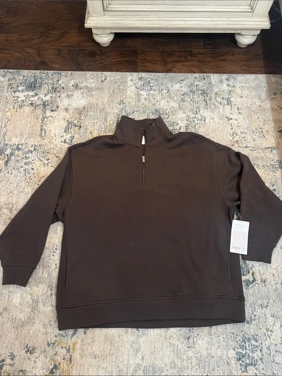Athleta Forever fleece 1/4 Zip Sweatshirt NWT