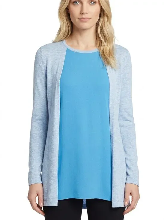H by Halston Blue Knit Lightweight Top Women Size XS