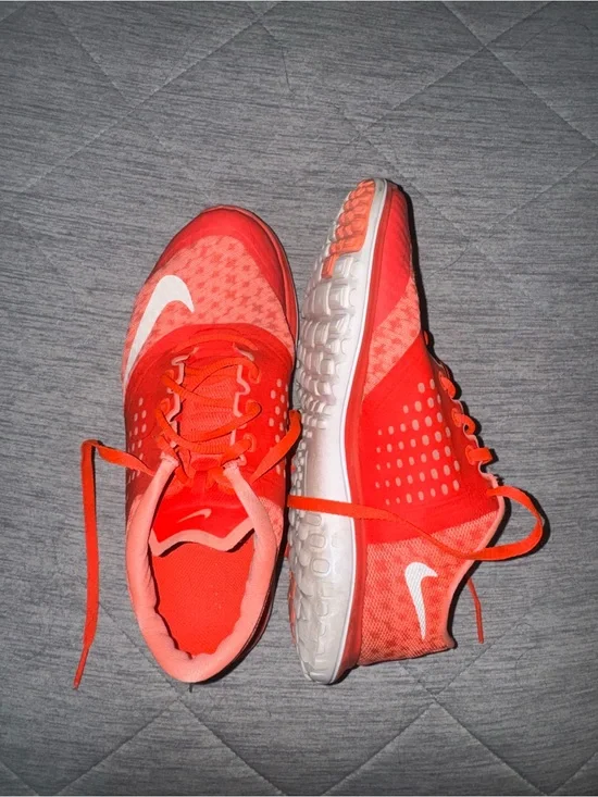 Nike Bright Coral and White Running Shoes