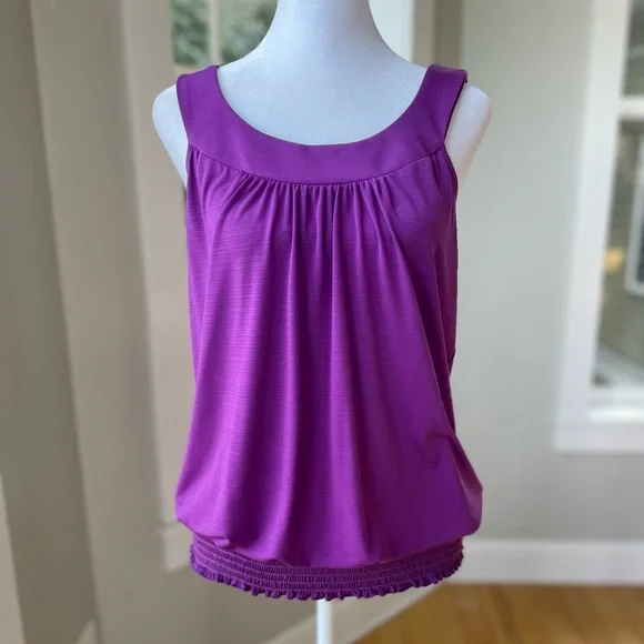 Vintage AGB Y2K Purple Loose Fit Open Back Tank Top Size Medium