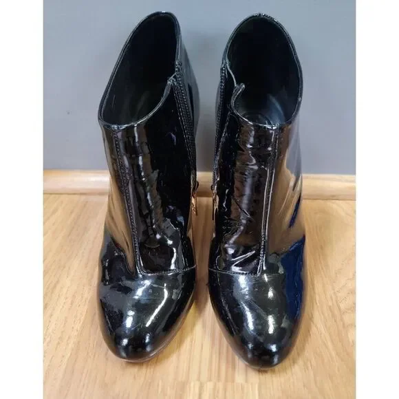 Tory Burch Patent Leather Ankle Booties 6