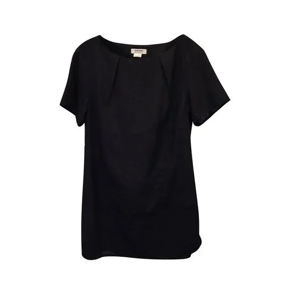 Acne Studios Short-Sleeve Top in Black Polyester
