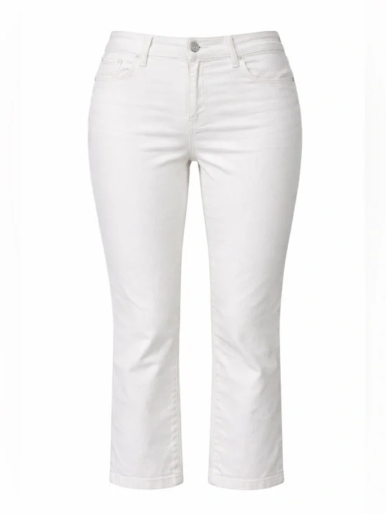 Tory‎ Burch White Cropped Bootcut Jeans 32