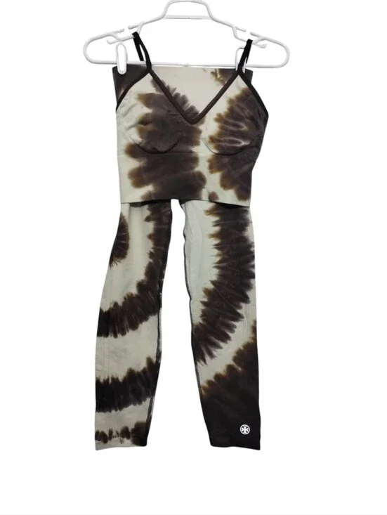 Tory Sport Tie-Dye Seamless Activewear Set Women's M Sport Bra Leggings