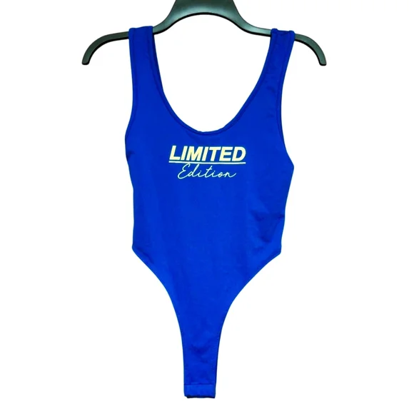 NWT Fashion Nova Blue Women's Bodysuit Size S
