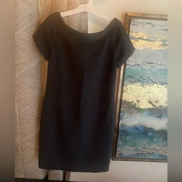 Tory Burch Dress Womens Size 4  Gray Wool Blend  Tank  Sheeth  Lined Cap Sleeves