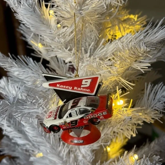 2007 NASCAR Kasey Kahne Red and White  Holiday Racing Car Ornament