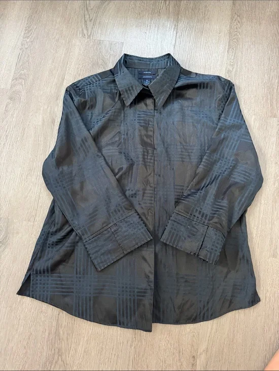 Black Patterned Long-Sleeve Dress Shirt - Westbound