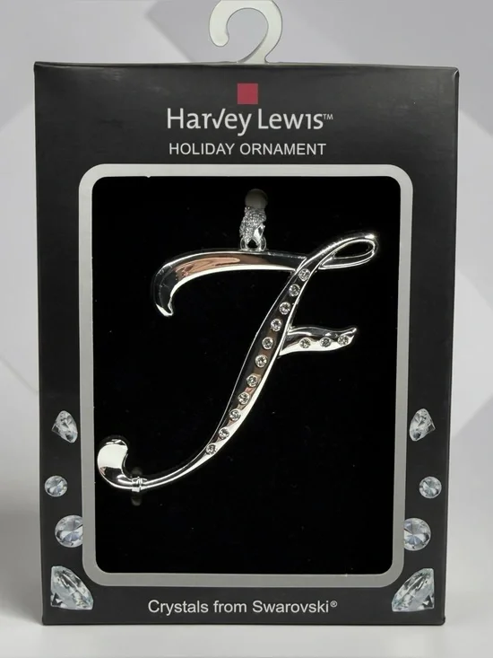 Harvey Lewis Holiday‎ Monogram Ornament With Swarovski Crystal Elements - 