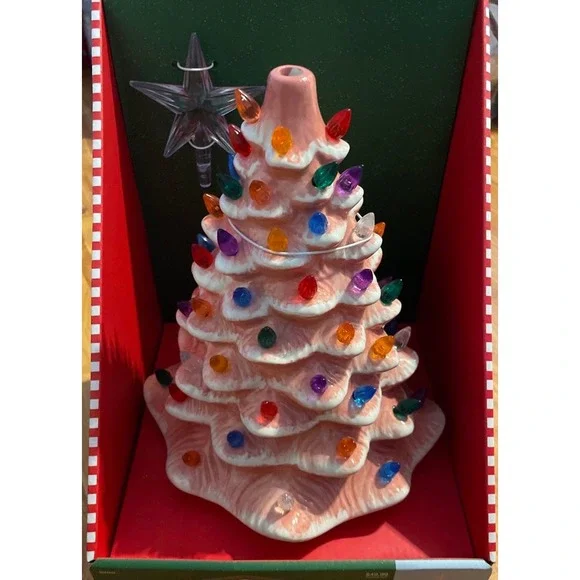 Light Up Pink Retro Christmas‎ Tree