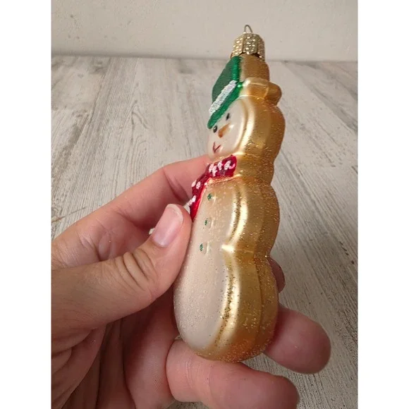 OWC old world snowman cookie glass ornament food Xmas tree