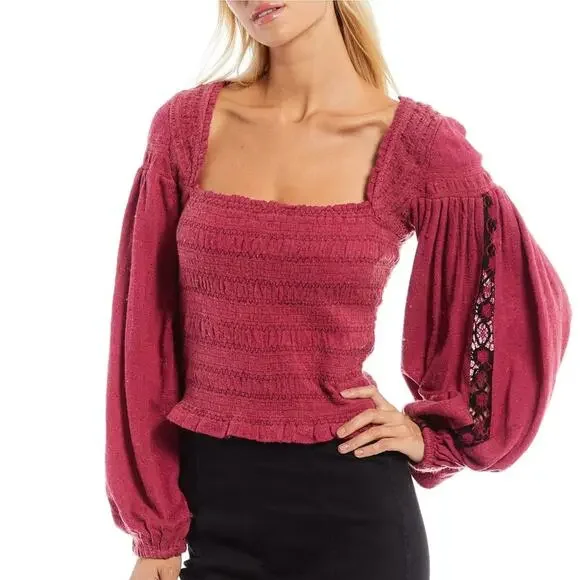 FREE PEOPLE MAGGIE EMBROIDERED ROSE HYPNOTIC WOMEN SIZE MEDIUM BRAND NEW