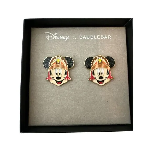 NWT Disney X Baublebar  Earrings Mickey Mouse‎ Thanksgiving Turkey Holiday  NWT