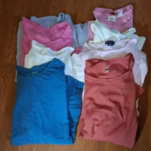 J. Jill  Short Sleeve Tees, LL Bean, St Johns, Lands End LOT of 8, 3X (Can041)
