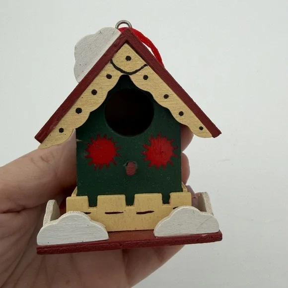 Vintage‎ House of Lloyd 1997 Wooden Birdhouse Christmas Ornament Holiday Decor