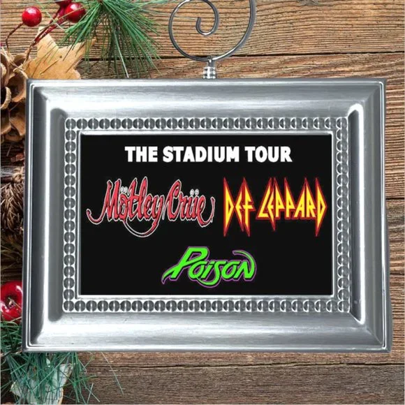 The Stadium Tour Def Leppard Poison Motley Crue‎ Rock Band Christmas Ornament