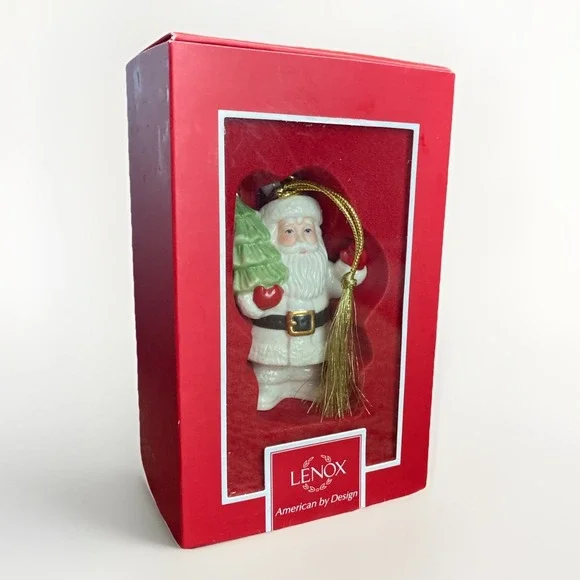 Lenox JOLLY SANTA‎ Ornament --- NEW IN BOX