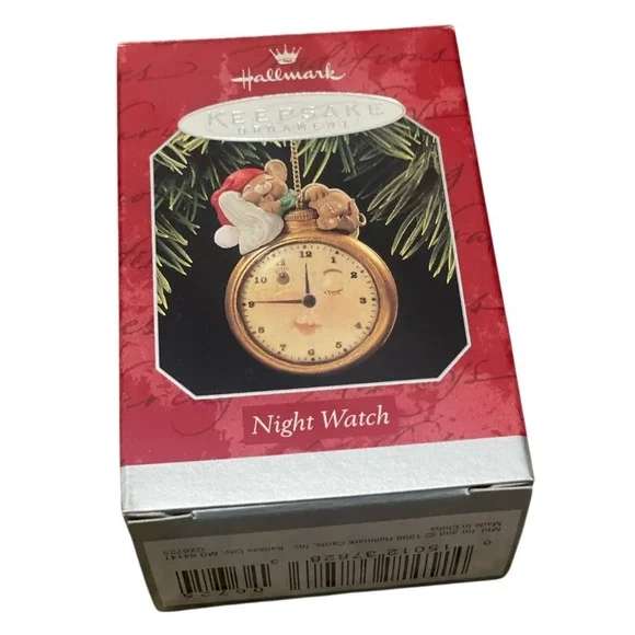 Hallmark 1998 Keepsake Ornament‎ Night Watch Mouse Sleeping Pocket Watch