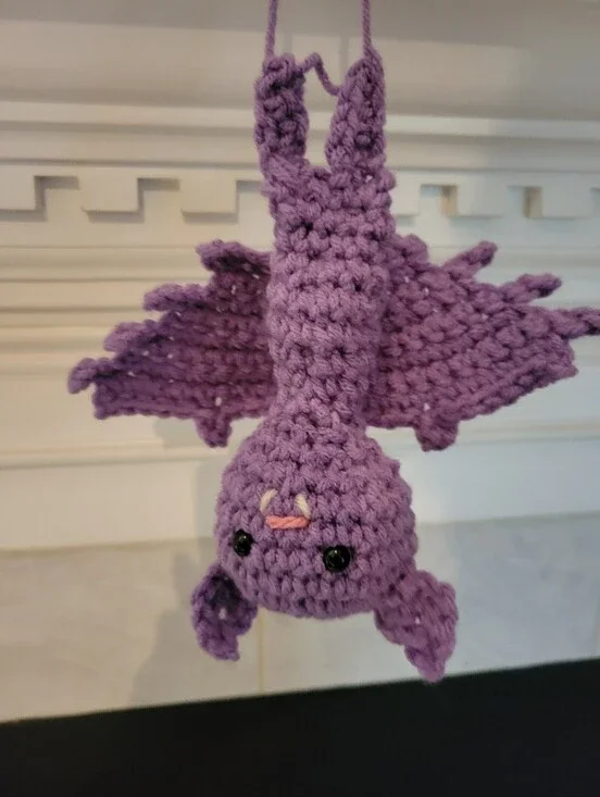 Halloween Purple Bat Dangler (B) Spooky Sweet Fun Decoration Ornament Car House
