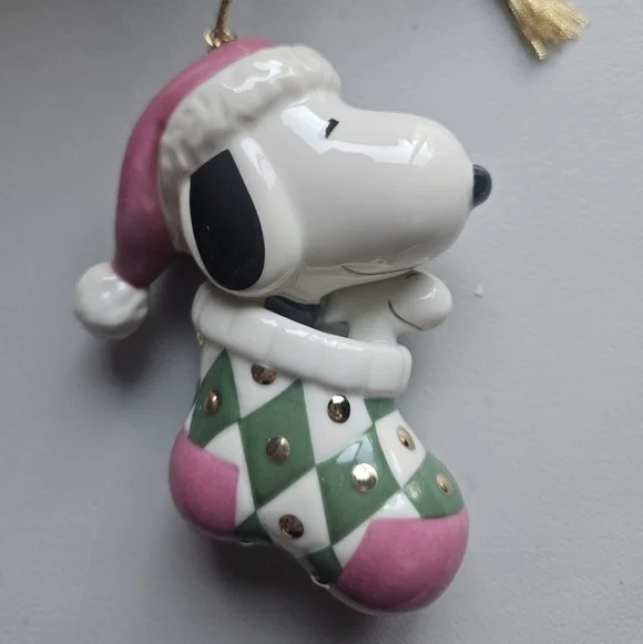 NEW In Box Lenox Classics UFS Snoopy Christmas Ornament