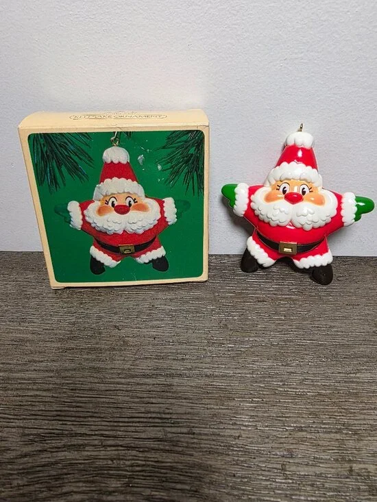1984 Santa Star Hallmark Keepsake Ornament Vintage Christmas QX4504 Original Box