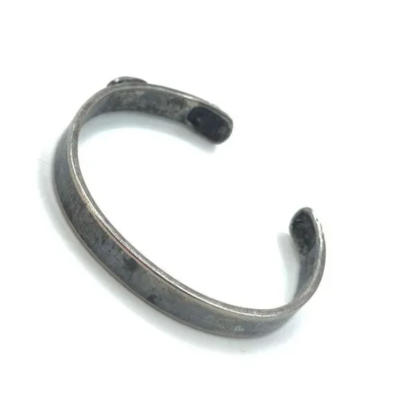 Until there's a cure  HIV  awareness silver  cuff bracelet