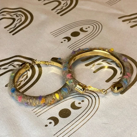 Colorful Gold Hoop Earrings