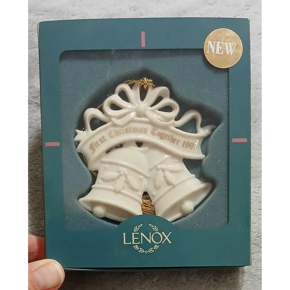 Lenox First Christmas Together 1997 Bell Ornament New‎ in Box Vintage