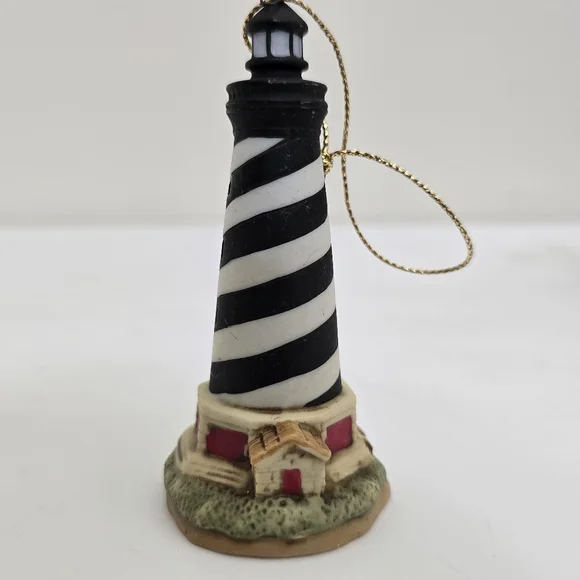 vintage 90s Cape HATTERS‎ Geo Z LEFTON Lighthouse Christmas Holiday Ornament