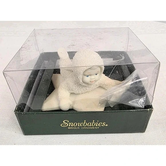 Department 56 Snowbabies Gathering Stars in the Sky Bisque Ornament with Box