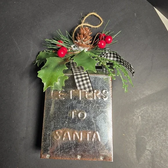 Letters‎ To Santa Vintage Mailbox Christmas Ornament Distressed