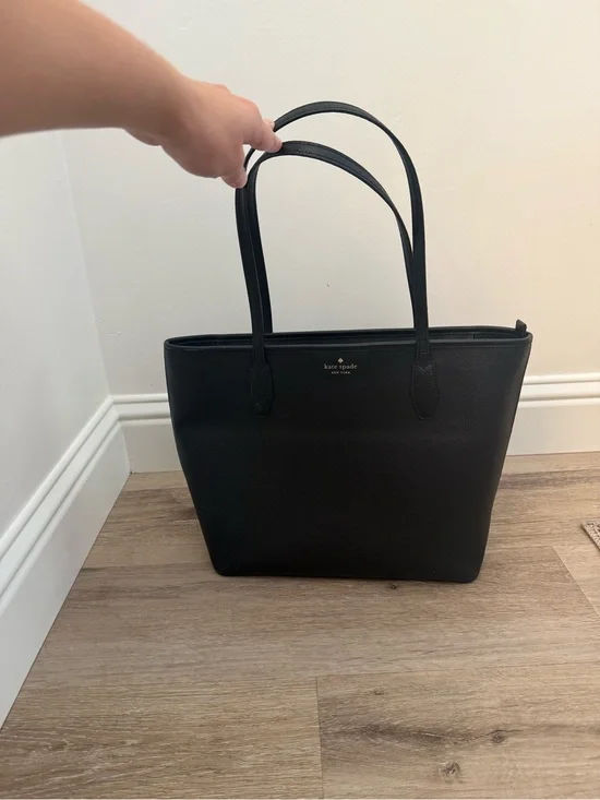 kate spade Black Pebbled Leather Tote