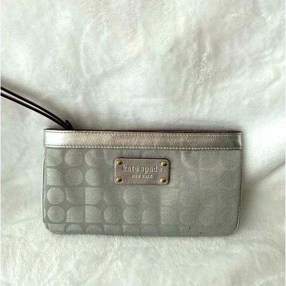 Kate Spade Silver Wristlet