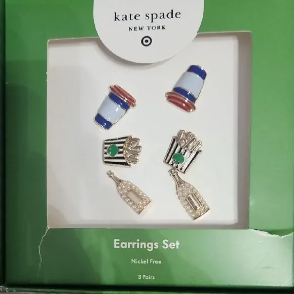 kate spade Target Colab Multi-Color Fast Food & Drink Earring Set