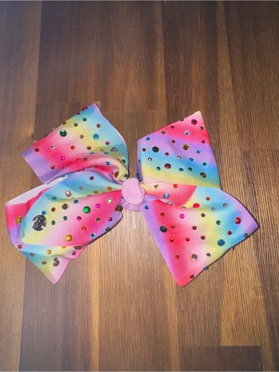 JoJo Siwa Multi-Color Rhinestone Bow Hair Clip - Pink Blue Purple Yellow