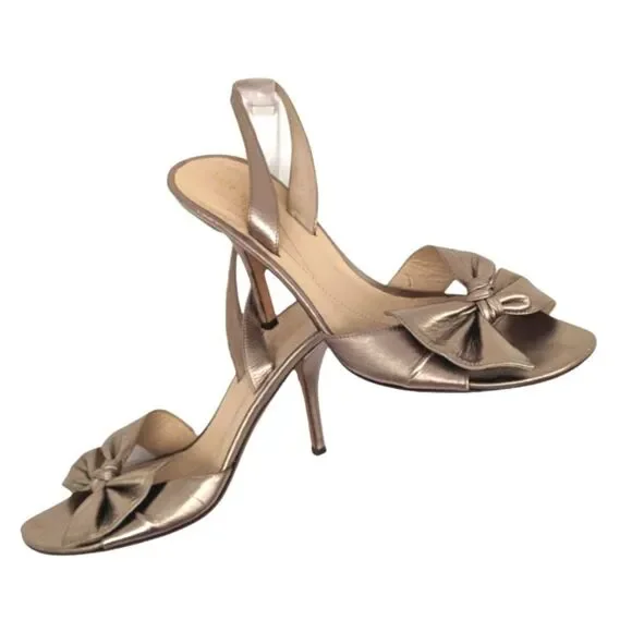 Kate Spade Gold Metallic Slingback Heels Sz.8