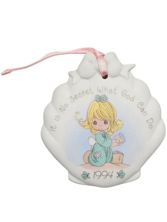 Precious Moments 1994 Porcelain Bisque Christmas Ornament